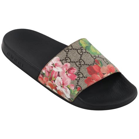 Gucci supreme floral slides